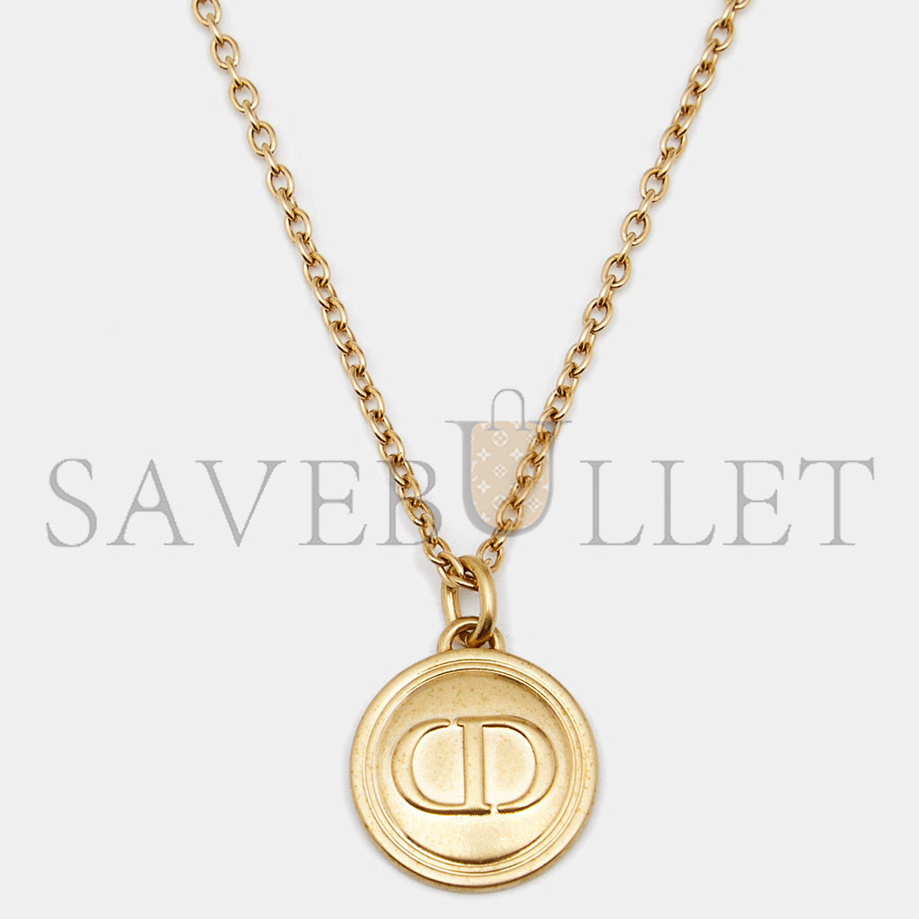 DIOR METAL CD LOGO NECKLACE N1530PTCMT_D300